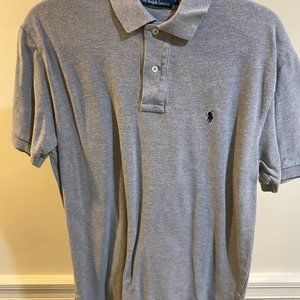 Vintage Ralph Lauren Polo Shirt (Classic Gray) (Medium)